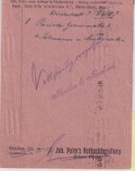Bayern - 10 Pfg Ludwig/Volksstaat Bücherzettel n. Berlin + retour/München 7.4.19