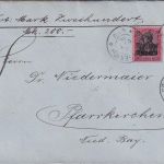 Bayern - 80 Pfg. Germania/Freistaat u.a. Wertbrief Göggingen 26. OKT 19