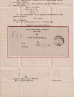 Bayern - Bayreuth Bahnh. 7/3 K1 Dienstbrief/Vordruck+Inhalt n. Trebgast 1871