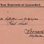 Bayern - 25 Pfg. Staatswappen u.a. Dienstbrief Lanzendorf - Kronach 7. MAI 20