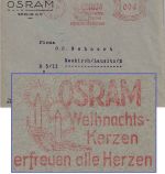 DR - Berlin O 17 1931 4 Pfg. AFS "OSRAM Weihnachtskerzen" Drucksachenbrief