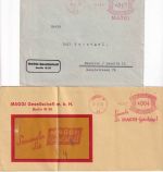 DR - Berlin W35 1929/35 versch. AFS "Maggi Würze" 4 Drucksachen/Briefe