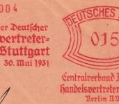 DR - Berlin NW7 1931 15 Pfg. AFS "10. Allg. Dt. Handelsvertreter-Tag" Brief