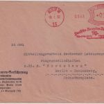 DR - Berlin W15 1932 15 Pfg AFS "Deutsche Beamten-Versicherung" Ortsbrief >20g