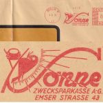 DR - Berlin W15 1931 15 Pfg. AFS "Sonne Zwecksparkasse AG" Fensterkuvert
