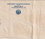DR - Berlin SW68 1932 42 Pfg. AFS "Dt-. Lichtspielsyndikat" Einschreibebrief
