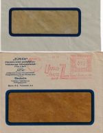 DR - Berlin W8 56 1932/33 8+12 Pfg. AFS "Zürich Versicherungen" 2 Briefe