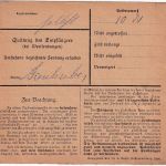 Bayern - Bamberg 2 unfreie Nachnahme-Paketkarte n. Geratskirchen 1916 Nachporto