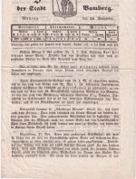 Bayern - Bamberg 1846 "Tag-Blatt" (4-seitig)