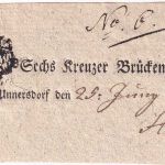 Bayern - Unnersdorf (Bad Staffelstein) 6 Kr. Zollquittung/Brückenzoll 1825