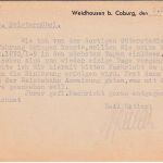DR - Weidhausen b. Coburg 1939 6 Pfg. AFS "Raedlein Möbelfabrik" Karte n. Weil