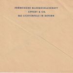 BRD - Lichtenfels 1963 70 Pfg. AFS "Glasgesellschaft Lipfert" Einschreibebrief