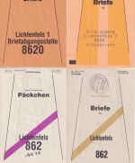 BRD - Lichtenfels 7 versch. Brief-/Päckchenbundzettel 1991