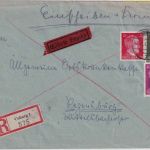 DR - 40+30+12 Pfg. AH Eil-Einschreibebrief Coburg - Regensburg 1943