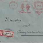 DR - Berlin N65 1930 62 Pfg. AFS "Ventilatoren" Einschreibebrief/Postauftrag