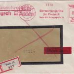 DR - Berlin W8 1939 82 Pfg. AFS "Überwachungsstelle Mineralöl" Eil-R-Brief