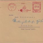 DR - Berlin N4 1937 12 Pfg. AFS "Deutsche Arbeitsfront" Brief n. Dachtow