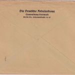 DR - Berlin N4 1937 12 Pfg. AFS "Deutsche Arbeitsfront" Brief n. Dachtow