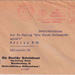 DR - Berlin-Schöneberg 1939 3 Pfg. AFS "Deutsche Arbeitsfront" Drucksache