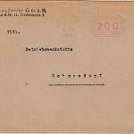 DR-Infla - Berlin SW68 22.8.23 200 M. Postfreistempel Drucksache n. Schwandorf