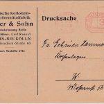 DR - Berlin-Neukölln 2.9.26 3 Pfg. Postfreistempel Ortsdrucksache