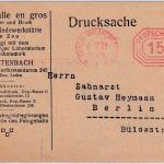 DR-Infla - Berlin-Wilmersdorf 6.9.23 15.000 M. Postfreistempel Drucksachenkarte
