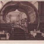 Berlin - Mitte Weinrestaurant "Traube" Innenansicht sw-AK gelaufen 1914