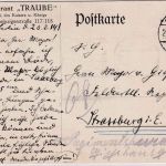 Berlin - Mitte Weinrestaurant "Traube" Innenansicht sw-AK gelaufen 1914