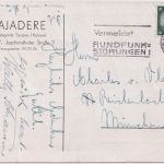 Berlin - Charlottenburg Bajadere Tanzbar/Kabarett farb. Werbekarte 1938