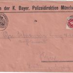 Bayern - 15 Pfg. Dienst-Abschied Ortsbrief (Polizeidirektion) München 28.4.20