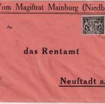 Bayern - 40 Pfg. Dienst-Abschied u.a. Brief Mainburg - Neustadt a/D. 16.5.20