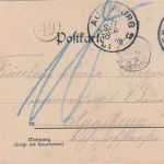 Bayern - München 10 unfrankierte karte n. Augsburg 1901 - Nachporto
