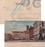 Bayern - München 10 unfrankierte karte n. Augsburg 1901 - Nachporto