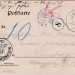 Bayern - Inzell 1904 unfrankierte Karte "Aus dem Briefkasten" n. Nürnberg