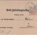Bayern - 2x10 Pfg. Porto Orts-Zustellurkunde Cham 2 Bhf. 24. AUG. 98