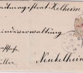 Bayern - 3 Pfg. Porto unfrankierter portopfl. Orts-Dienstbrief Kelheim 1899