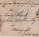 Bayern - 10 Pfg. Porto unfrankierter Orts-Soldatenbrief Neuburg a/D. ca. 1885