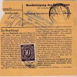 All.Bes. - Kirchschönbach ü. Wiesentheid Landpost-Ra2 Paketkarte n. FFM 1946