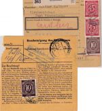 All.Bes. - Kirchschönbach ü. Wiesentheid Landpost-Ra2 Paketkarte n. FFM 1946
