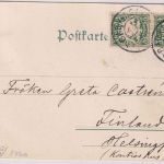 Bayern - 2x5 Pfg. Wappen Karte n. FINNLAND Bad Kissingen - Helsingfors 1903