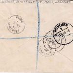 England - 8+1/2 P. George VI. Luftpost-Einschreibebrief Frome - München 1949