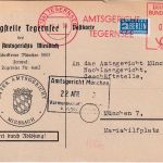 BRD - Tegernsee 1953 10 Pfg. AFS "Amtsgericht" Karte/Frei d. Ablösung n. München