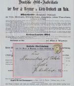 Bayern - 3 Pfg. Wappen Wz. 3 Firmendrucksache Kleinheubach - Gotha 1887