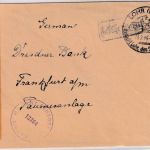 All.Bes. - Lohr 19.2.46 Handwerbestempel Gebühr bezahlt Zensurbrief n. FFM