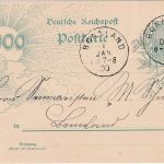 Bayern/DR - 5 Pfg. Germania Jahrhundert-Ganzsache/Ortskarte Bonnland 1899/1900