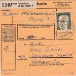 BRD - 3x2+1 DM Heinemann Paketkarte Rothenburg o/T. 3 - Rheinkamp 1971