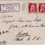 Bayern - Sulz T. Rain Posthilfstellen-Ra3 Brief n. USA Rain - Seattle 1913