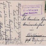 Bayern - Wechingen T. Fessenheim Posthilfstellen-Ra3 Neujahrskarte 1916