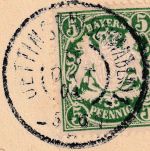 Bayern - Oettingen (Schwaben) 18. OKT 04 seltener Reserve-K2 Karte n. München
