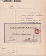 Bayern - 10 Pfg. Wappen Brief Noerdlingen - Dittenheim 1902 - mit Inhalt